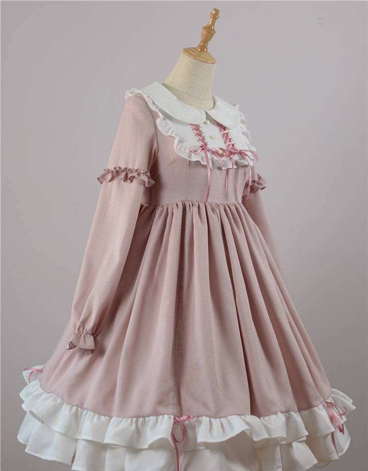 Sweetheart Lace-Up Pink Lolita Dress