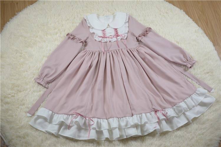 Sweetheart Lace-Up Pink Lolita Dress