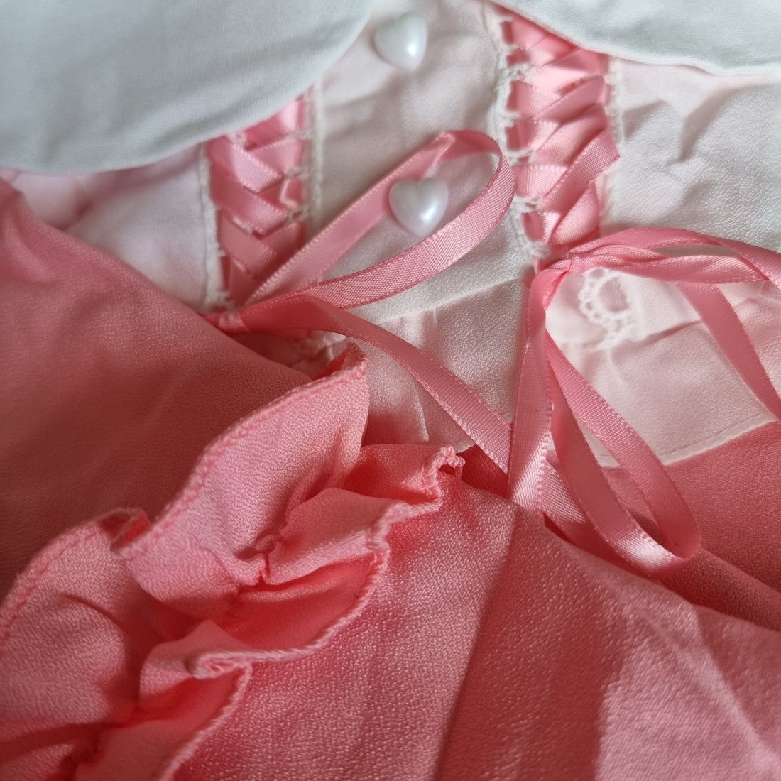 Sweetheart Lace-Up Pink Lolita Dress