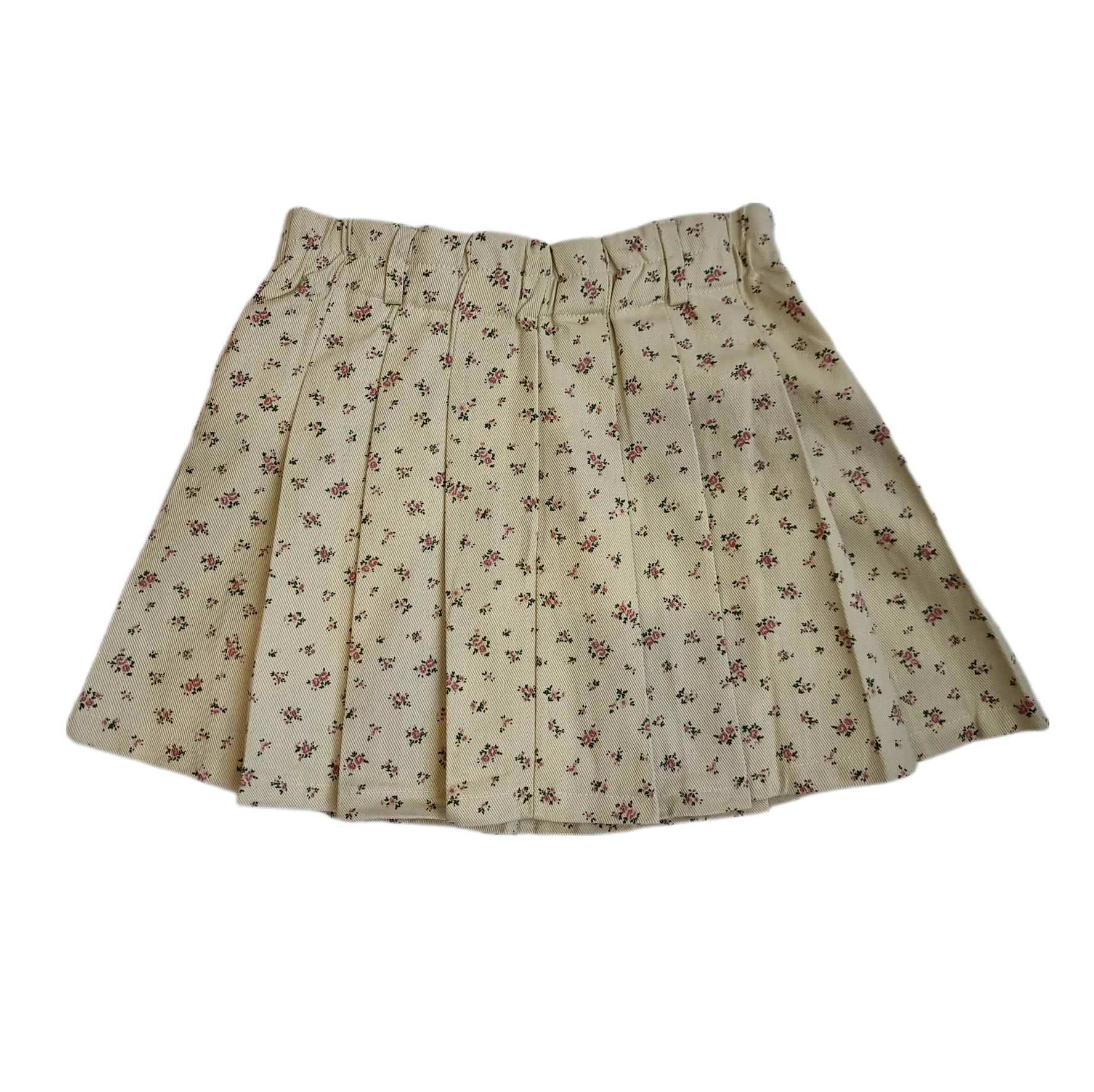 Vintage Rose Pleated Mini Skirt