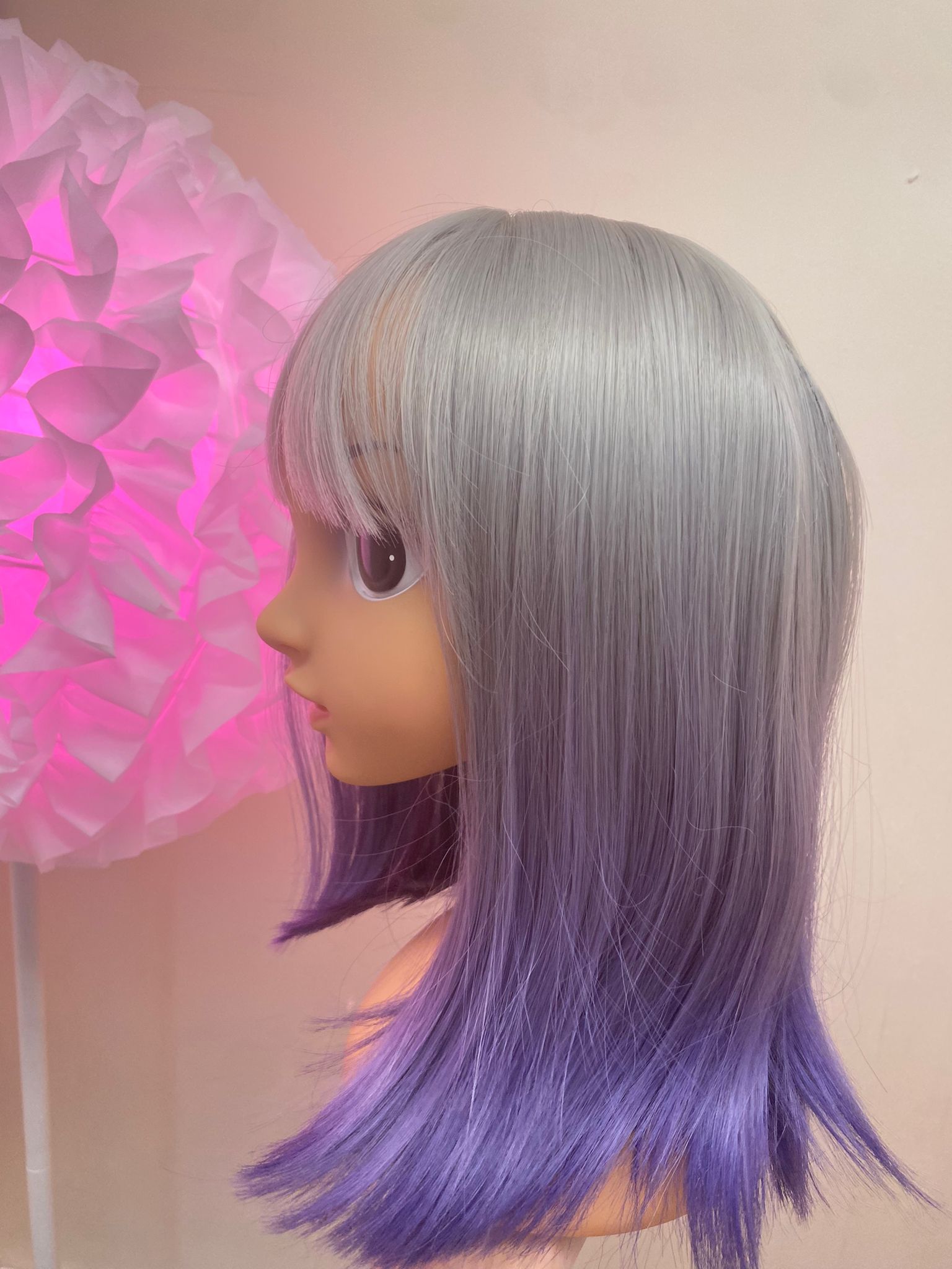 Wig Half Light Grey and Half Purple Lolita in London