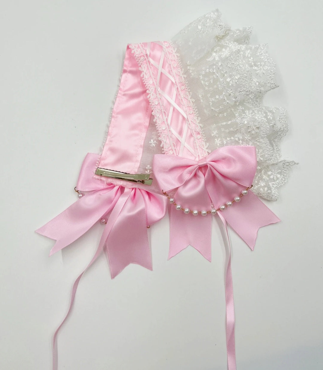 Pink Sweet Dream Lace Bow Headband