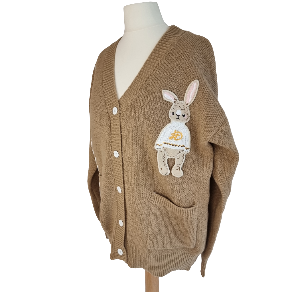 Woodland Bunny Friend Brown Cardigan