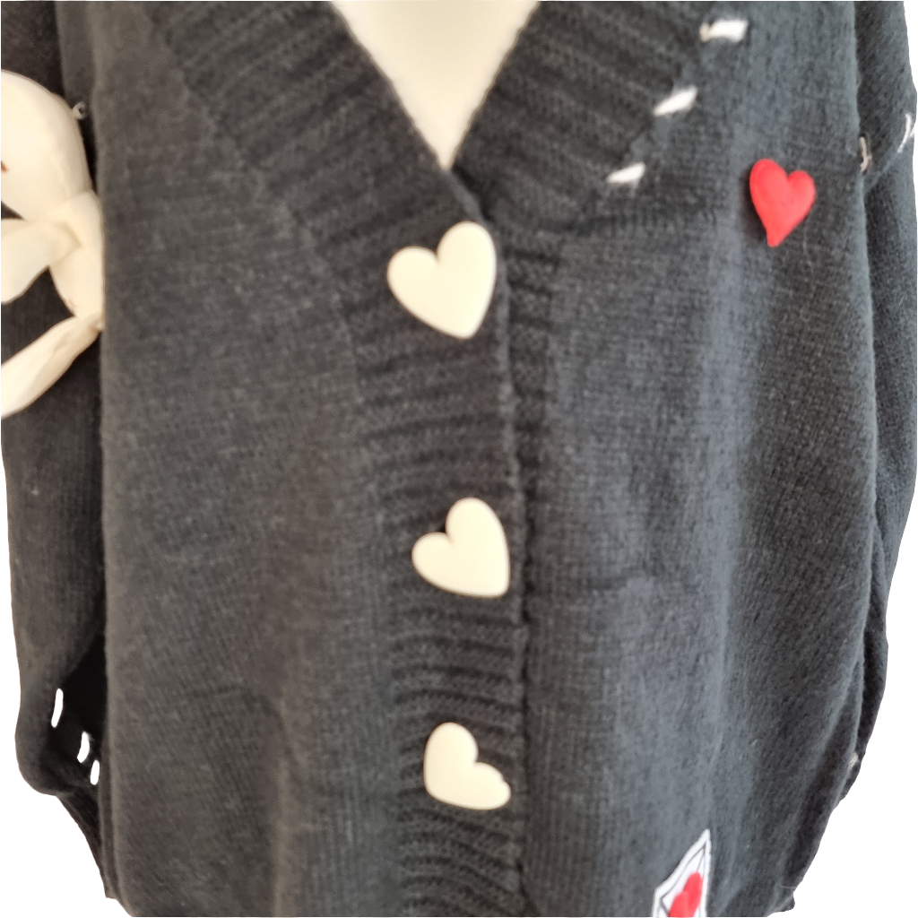 Heartfelt Bunny Love Black Cardigan