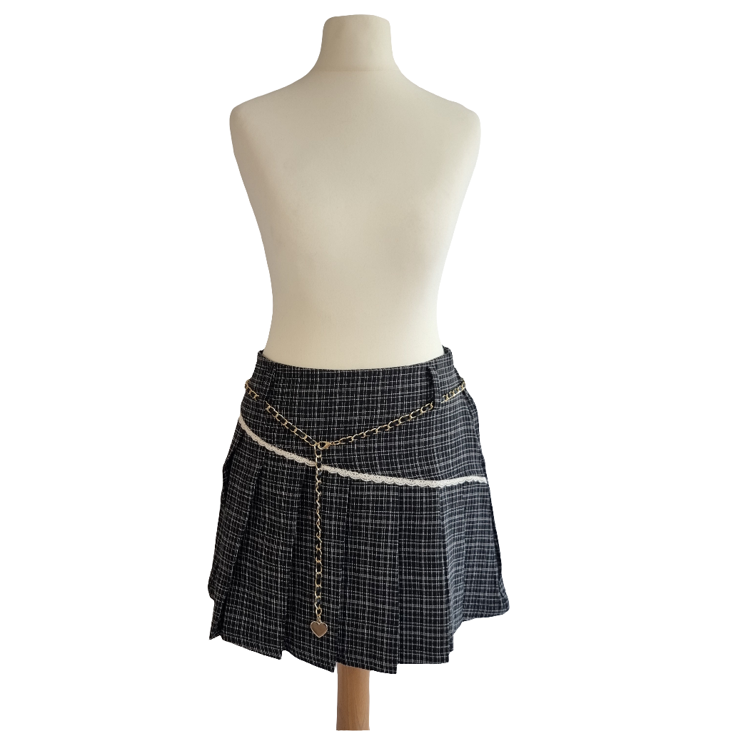 Midnight Plaid Charm Skirt