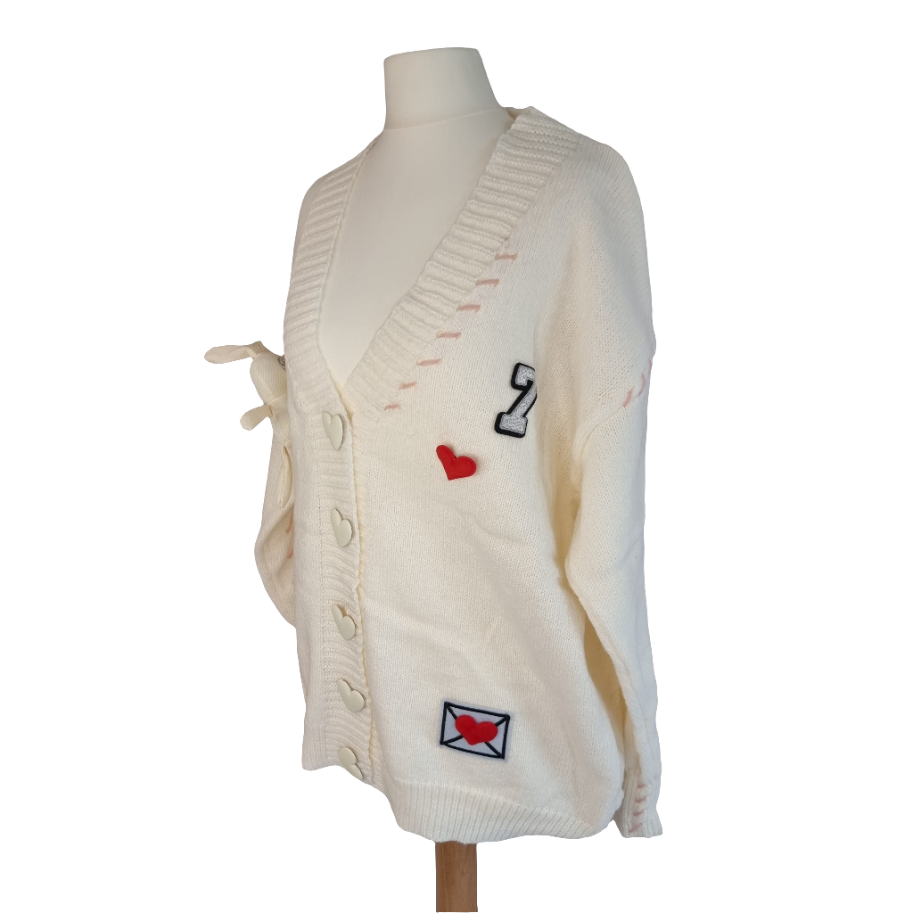 Sweetheart Bunny Companion Cream Cardigan