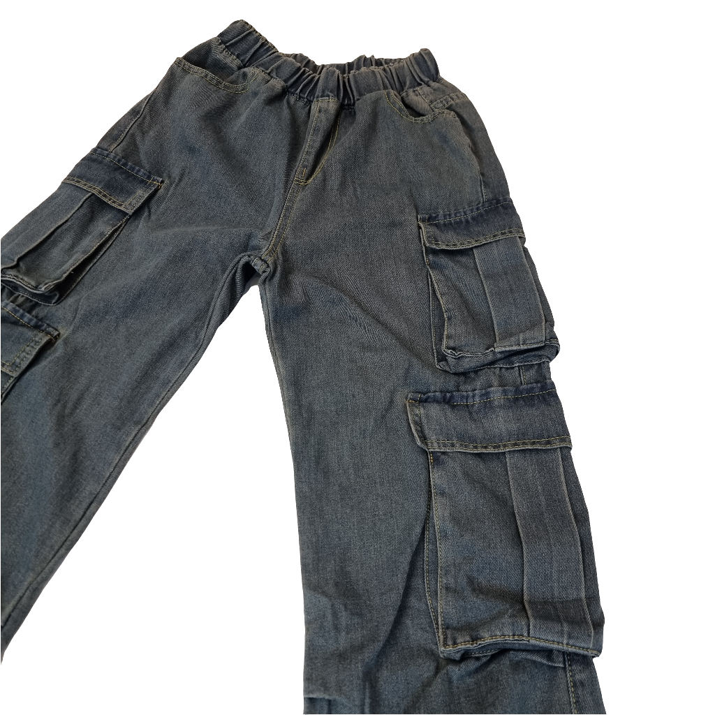 Multi-Pocket Relaxed Cargo Jeans