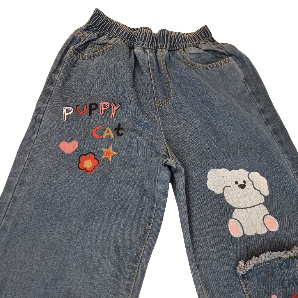 Puppy & Cat Fun Denim Jeans