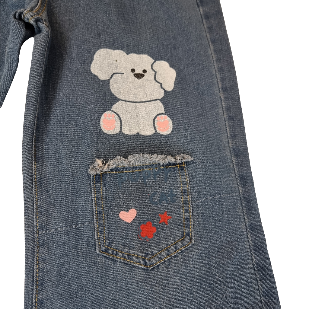 Puppy & Cat Fun Denim Jeans