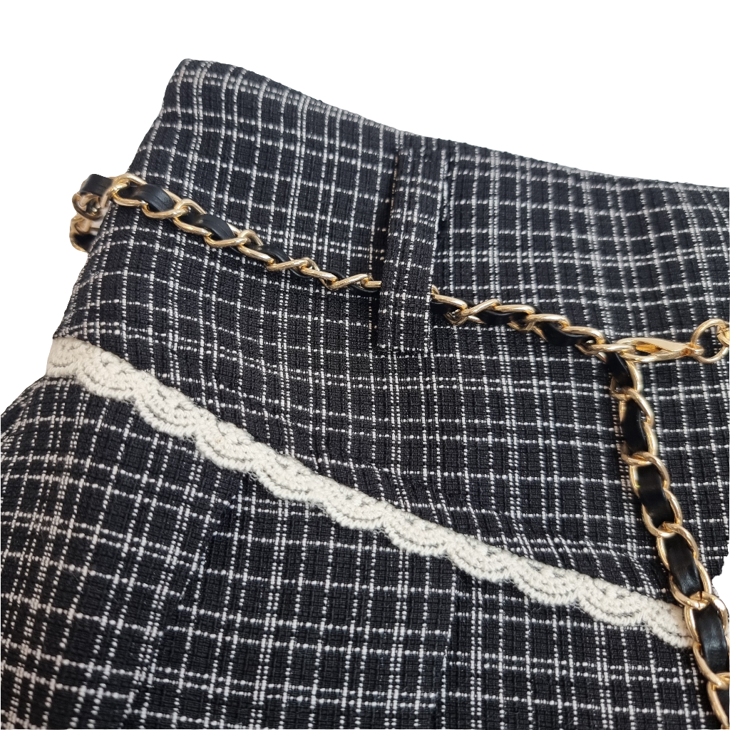 Midnight Plaid Charm Skirt