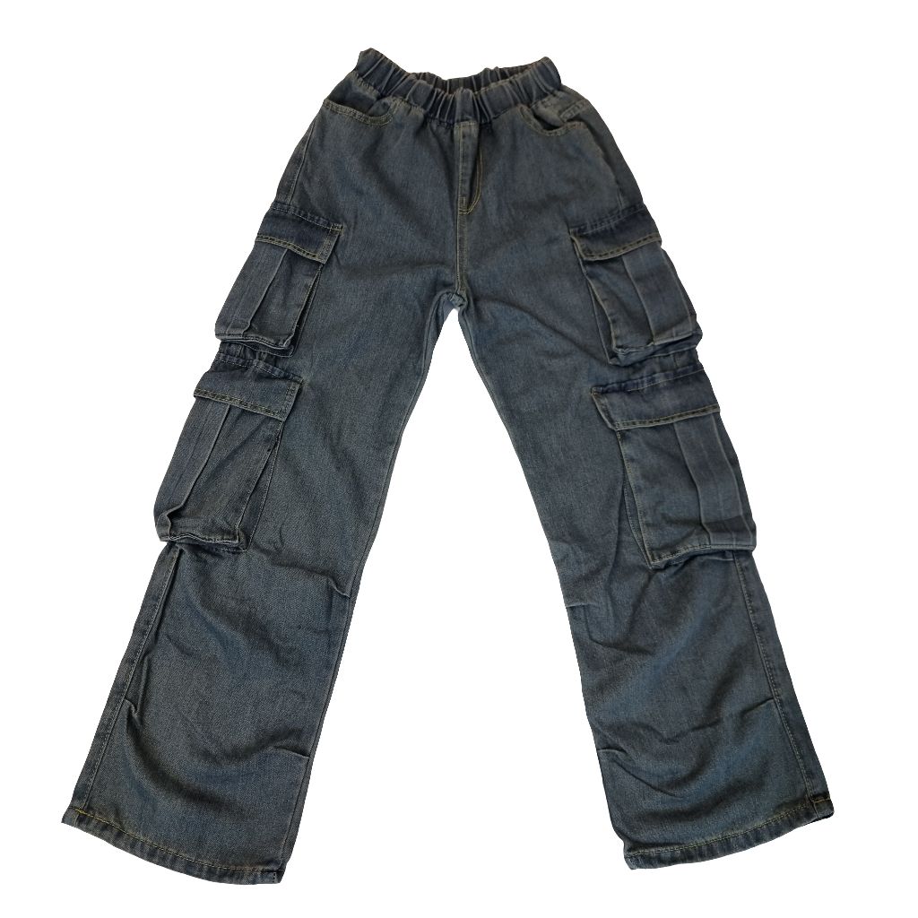 Multi-Pocket Relaxed Cargo Jeans