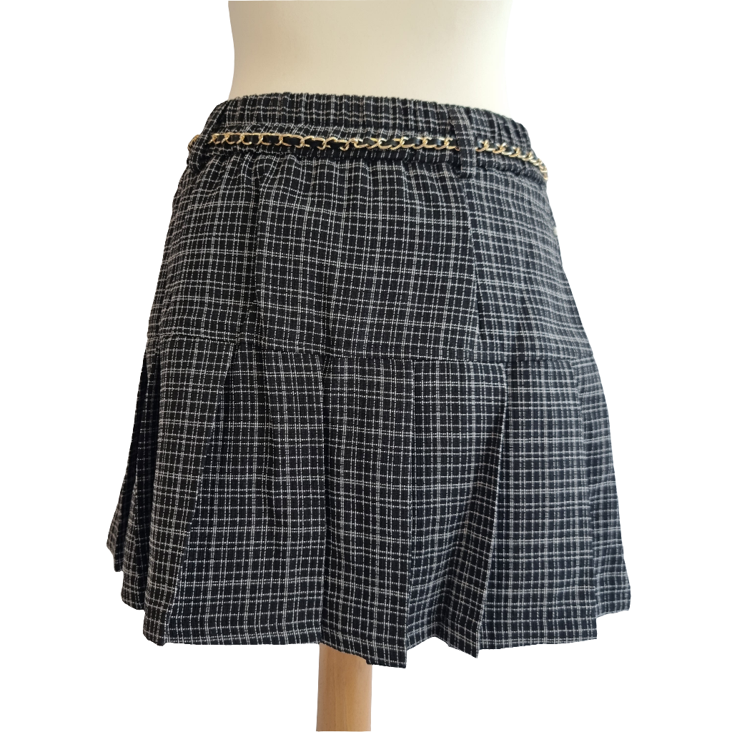 Midnight Plaid Charm Skirt