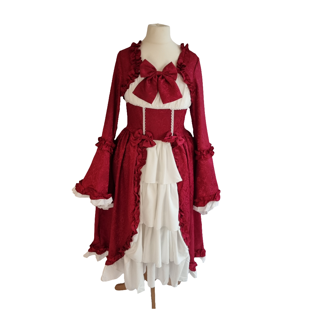 Exquisite Red Ruffled Lolita Dress – A Timeless Classic Dress