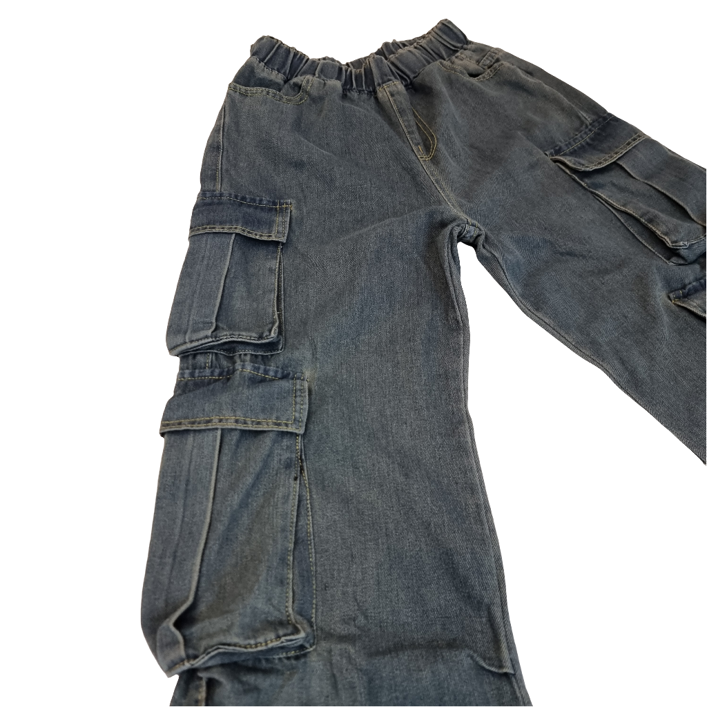 Multi-Pocket Relaxed Cargo Jeans