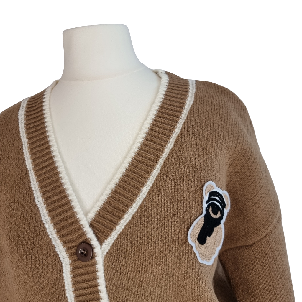 Warm Woodland Bear Brown Cardigan