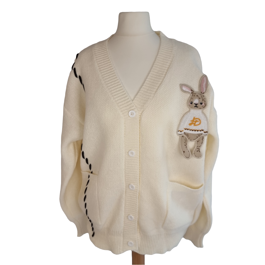 Bunny Buddy Knit Cream Cardigan