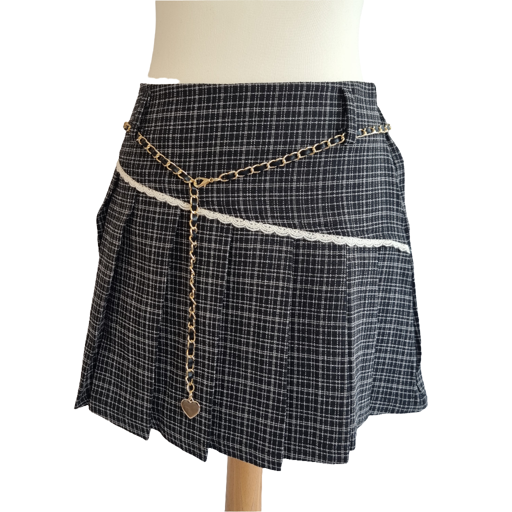 Midnight Plaid Charm Skirt