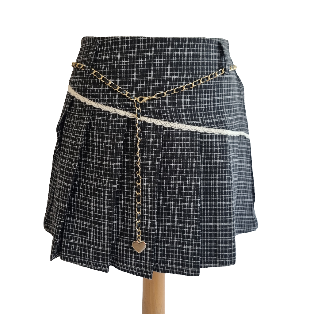 Midnight Plaid Charm Skirt