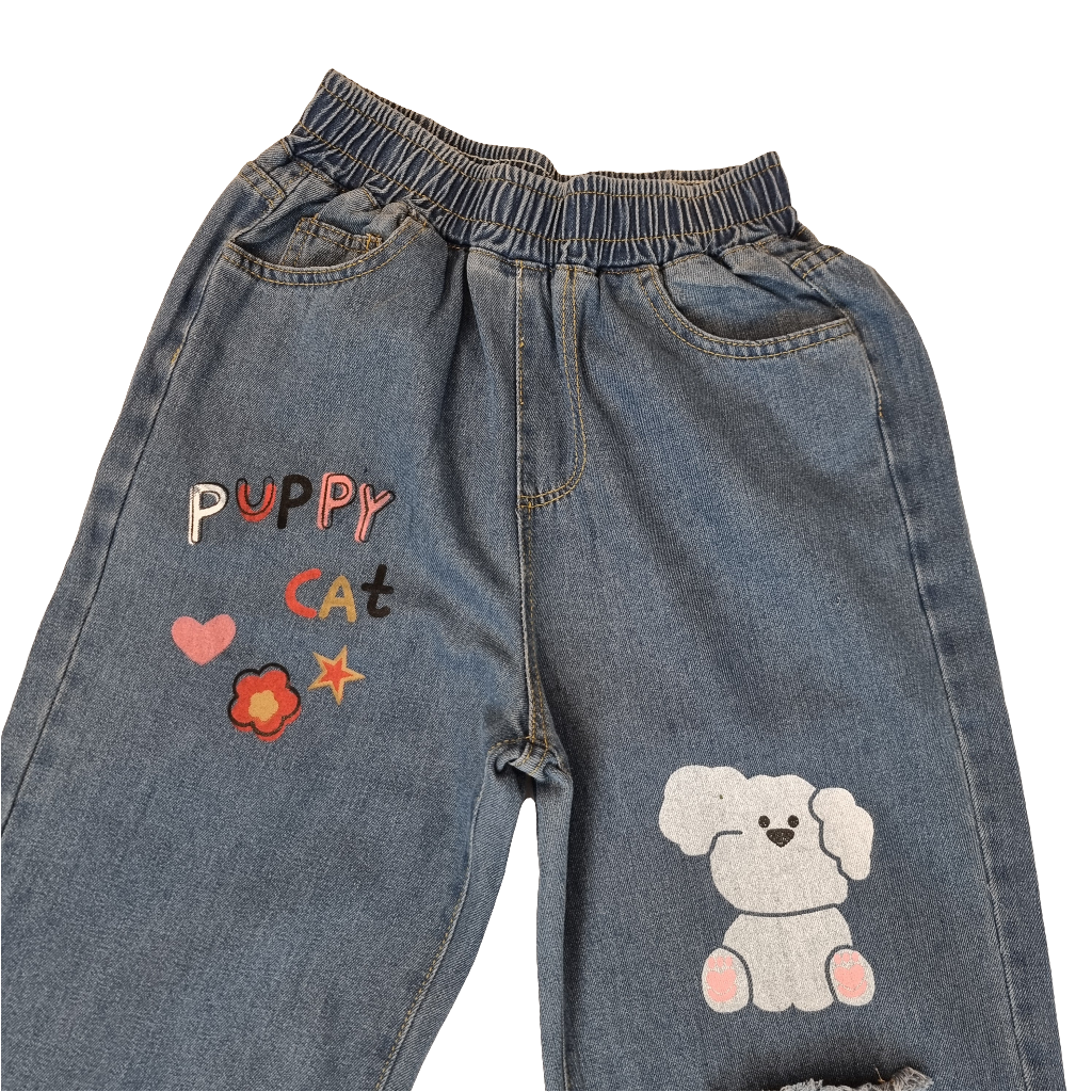 Puppy & Cat Fun Denim Jeans