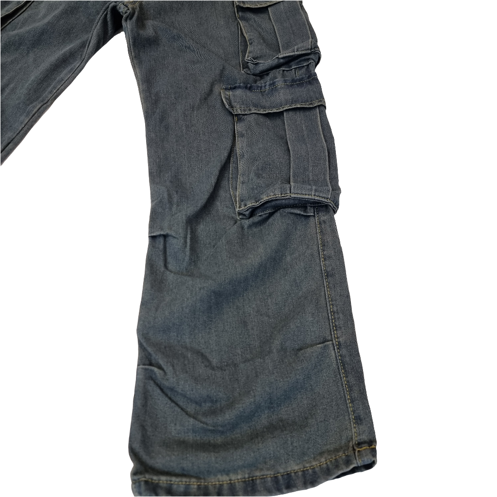 Multi-Pocket Relaxed Cargo Jeans