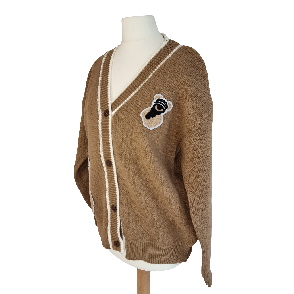 Warm Woodland Bear Brown Cardigan