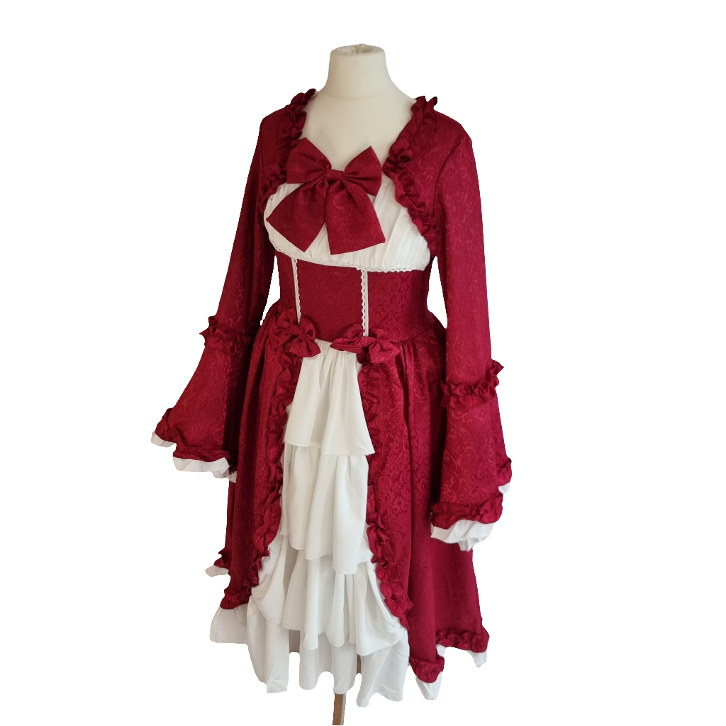 Exquisite Red Ruffled Lolita Dress – A Timeless Classic Dress