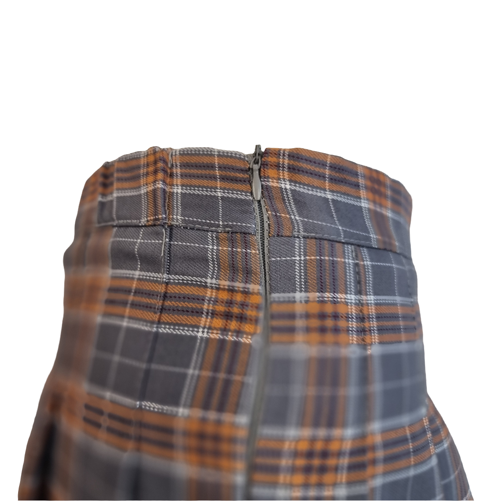 Vintage-Inspired Pleated Plaid Mini Skirt