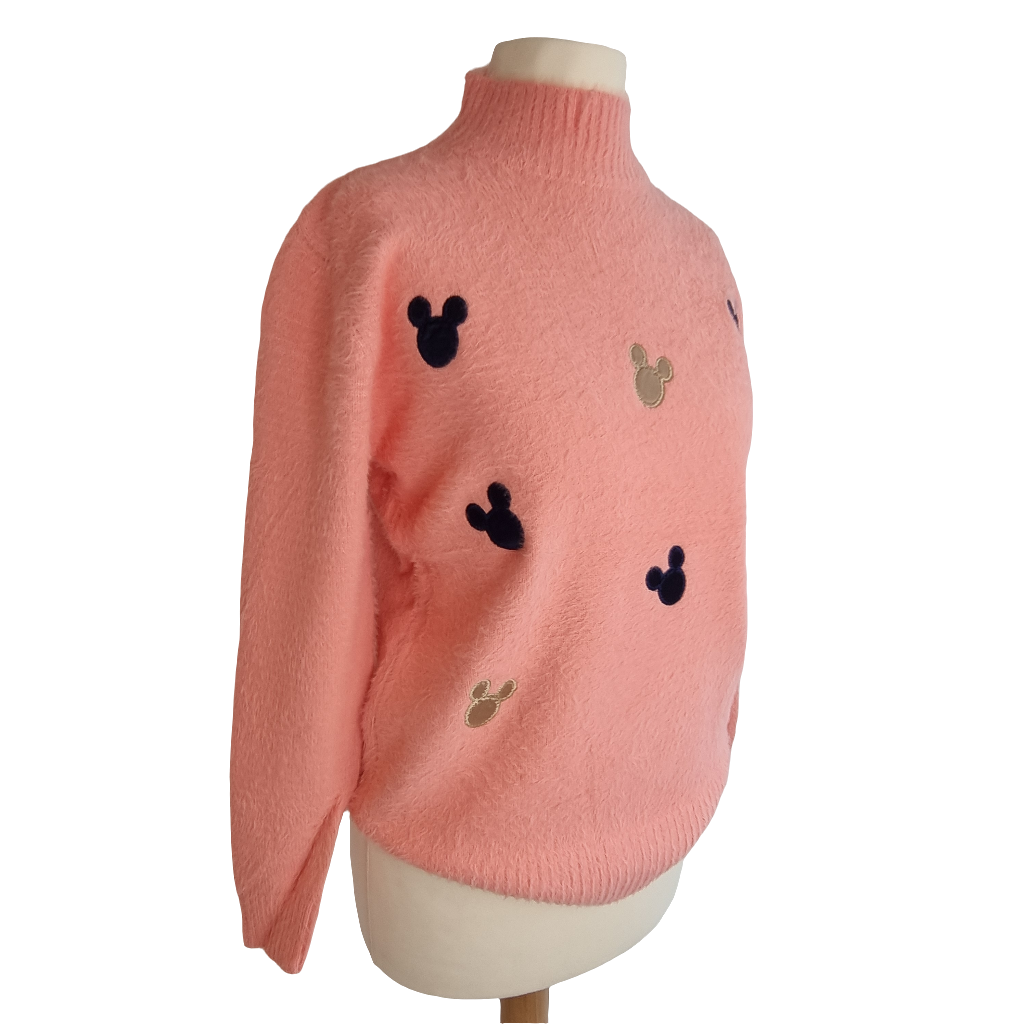 Playful Charm Sweater in Soft Pink