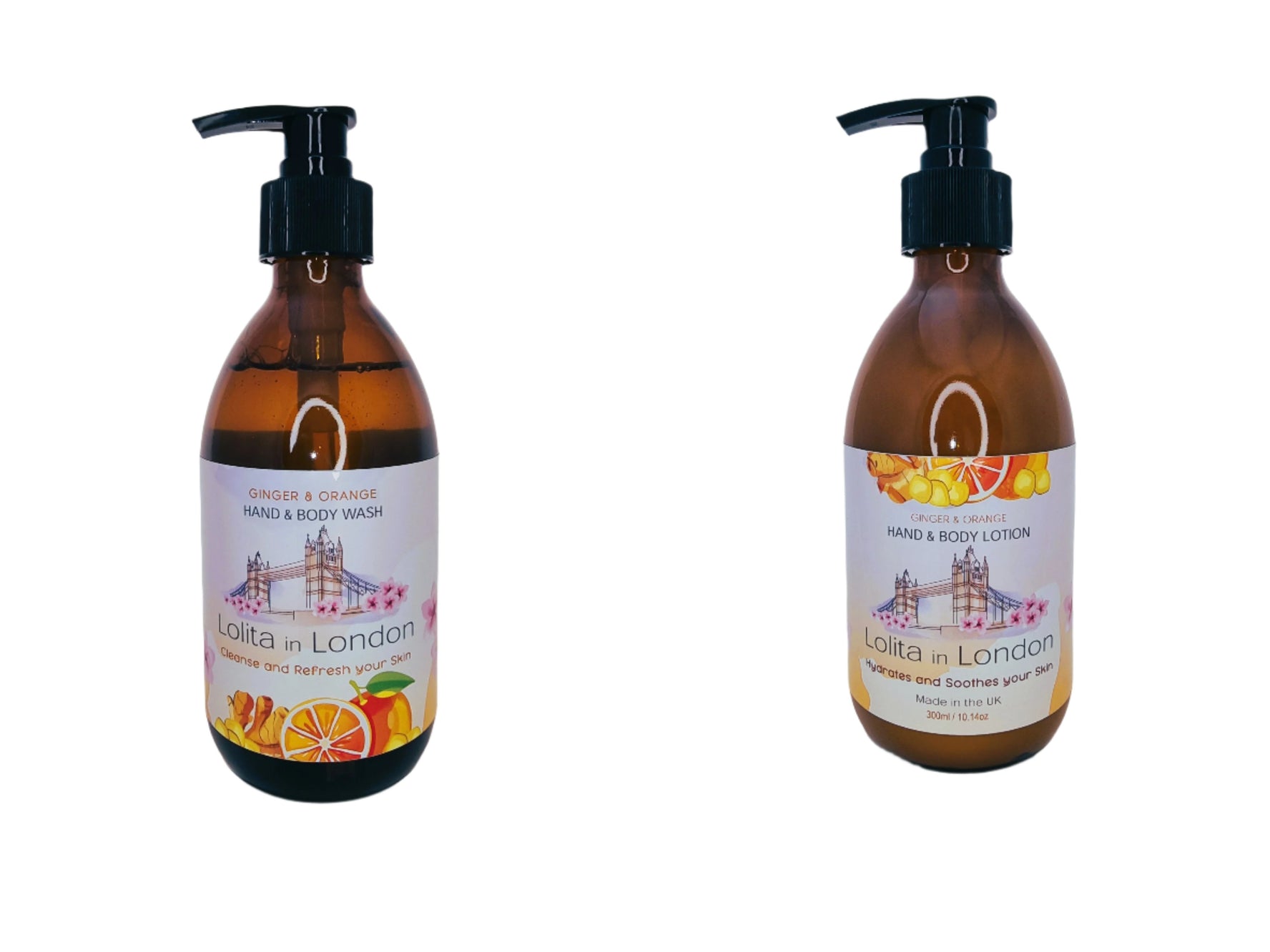 Bundle Ginger & Orange Hand & Body Wash and Hand & Body Lotion