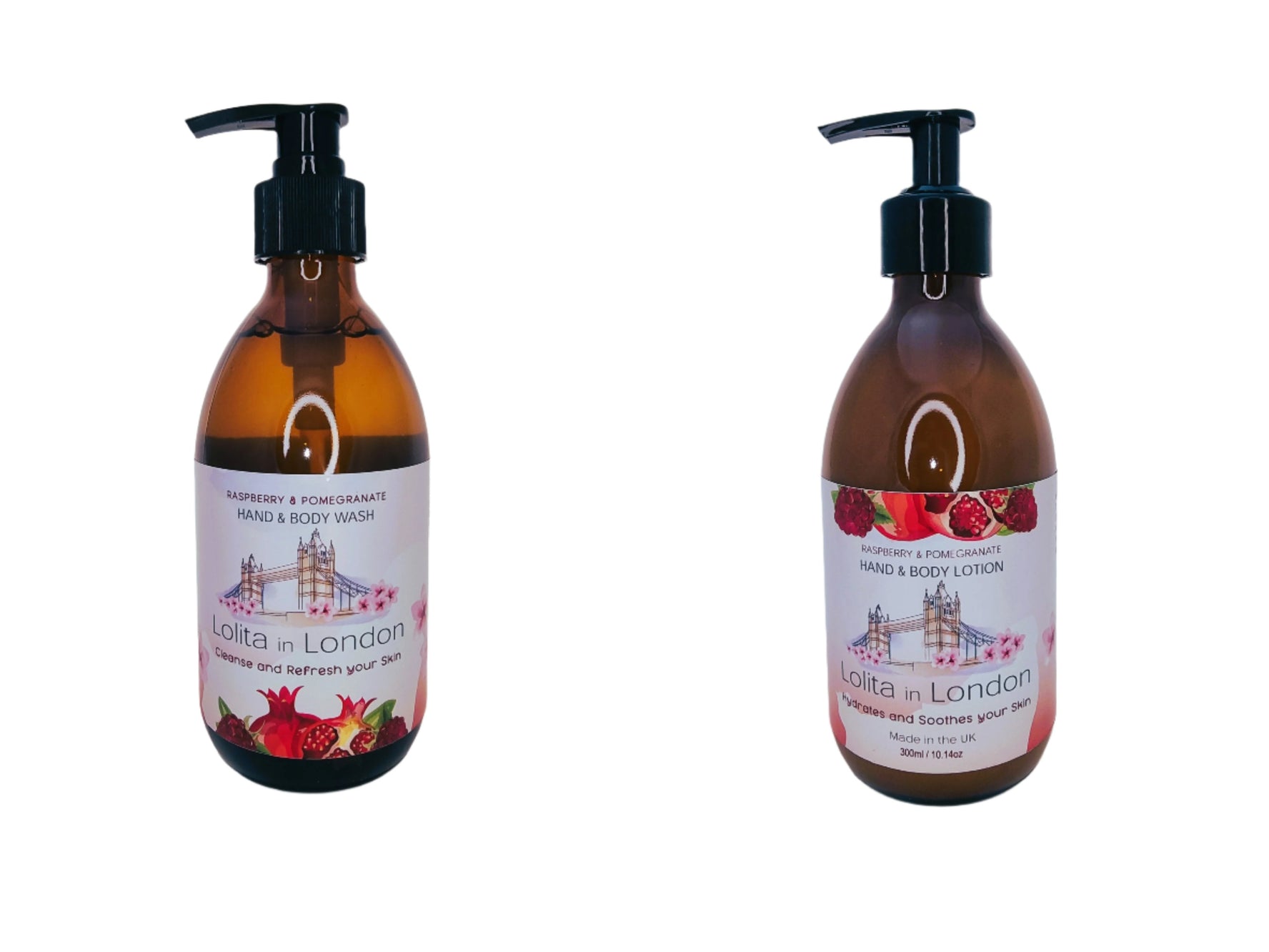 Bundle Raspberry & Pomegranate Hand & Body Wash and Hand & Body Lotion