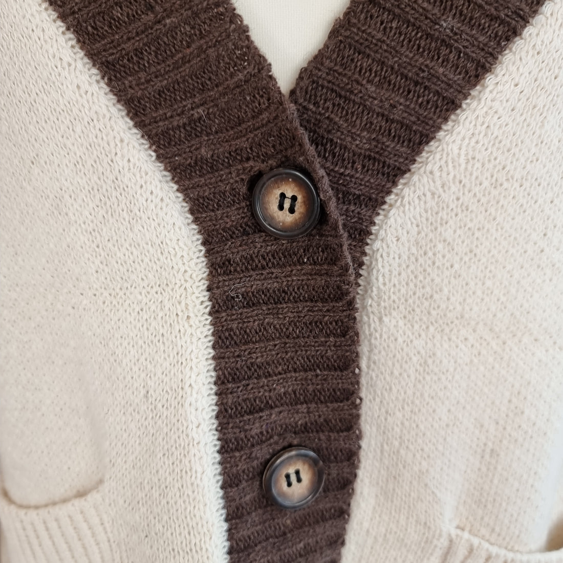 Cozy Bear Pocket Cream Cardigan