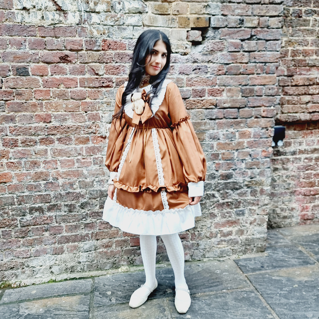 Lolita Dress Brown Long Sleeves