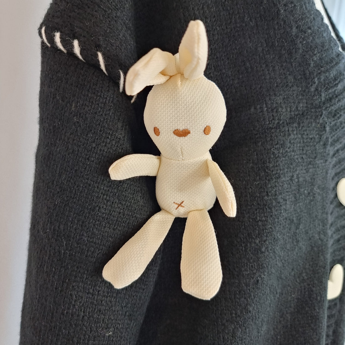 Heartfelt Bunny Love Black Cardigan