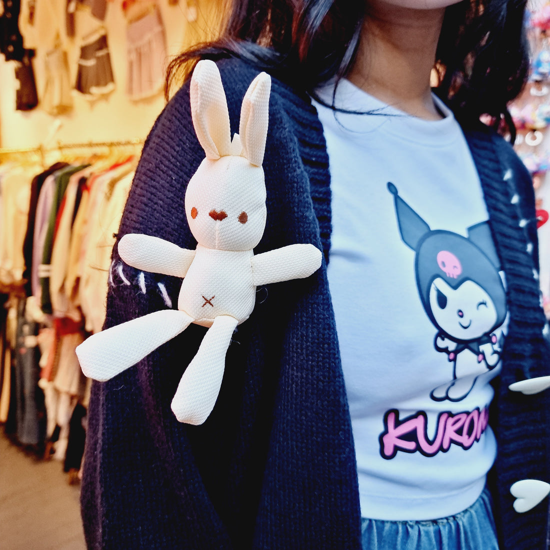 Heartfelt Bunny Love Black Cardigan