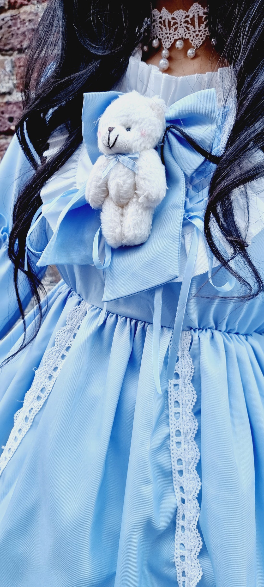 Dreamy Light Blue Long-Sleeve Lolita Dress