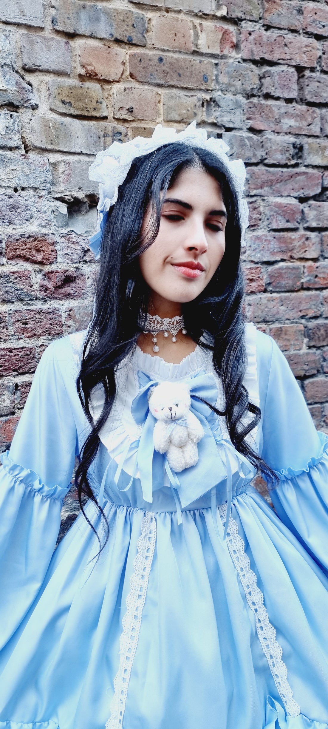 Dreamy Light Blue Long-Sleeve Lolita Dress