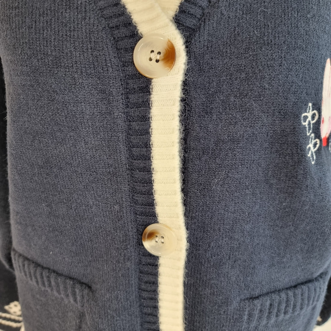 Bunny Blossom Cozy Blue Cardigan