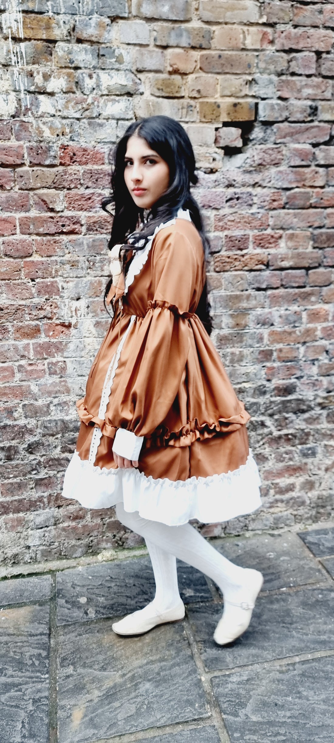 Lolita Dress Brown Long Sleeves