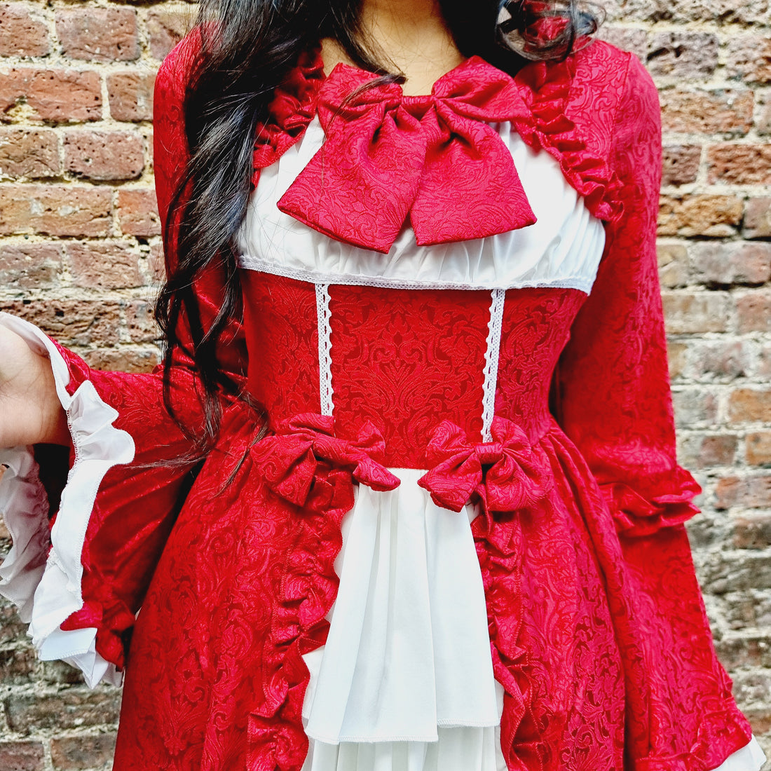 Exquisite Red Ruffled Lolita Dress – A Timeless Classic Dress