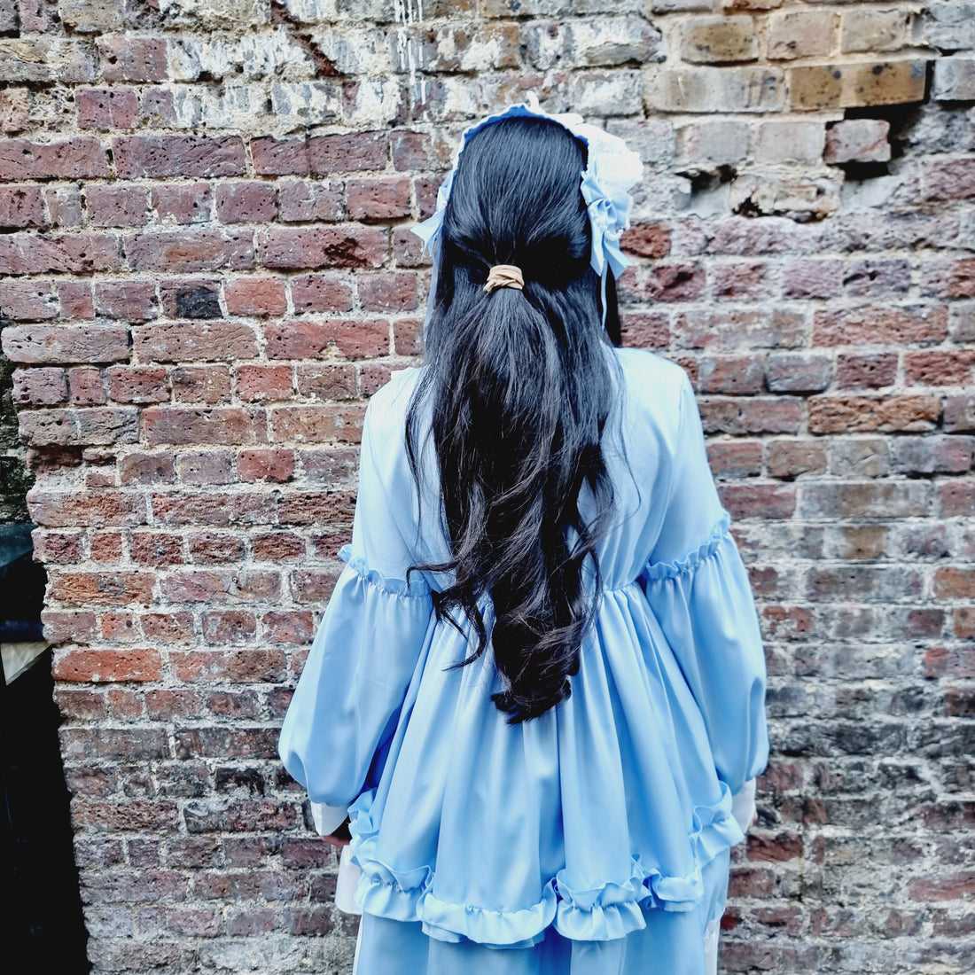 Dreamy Light Blue Long-Sleeve Lolita Dress