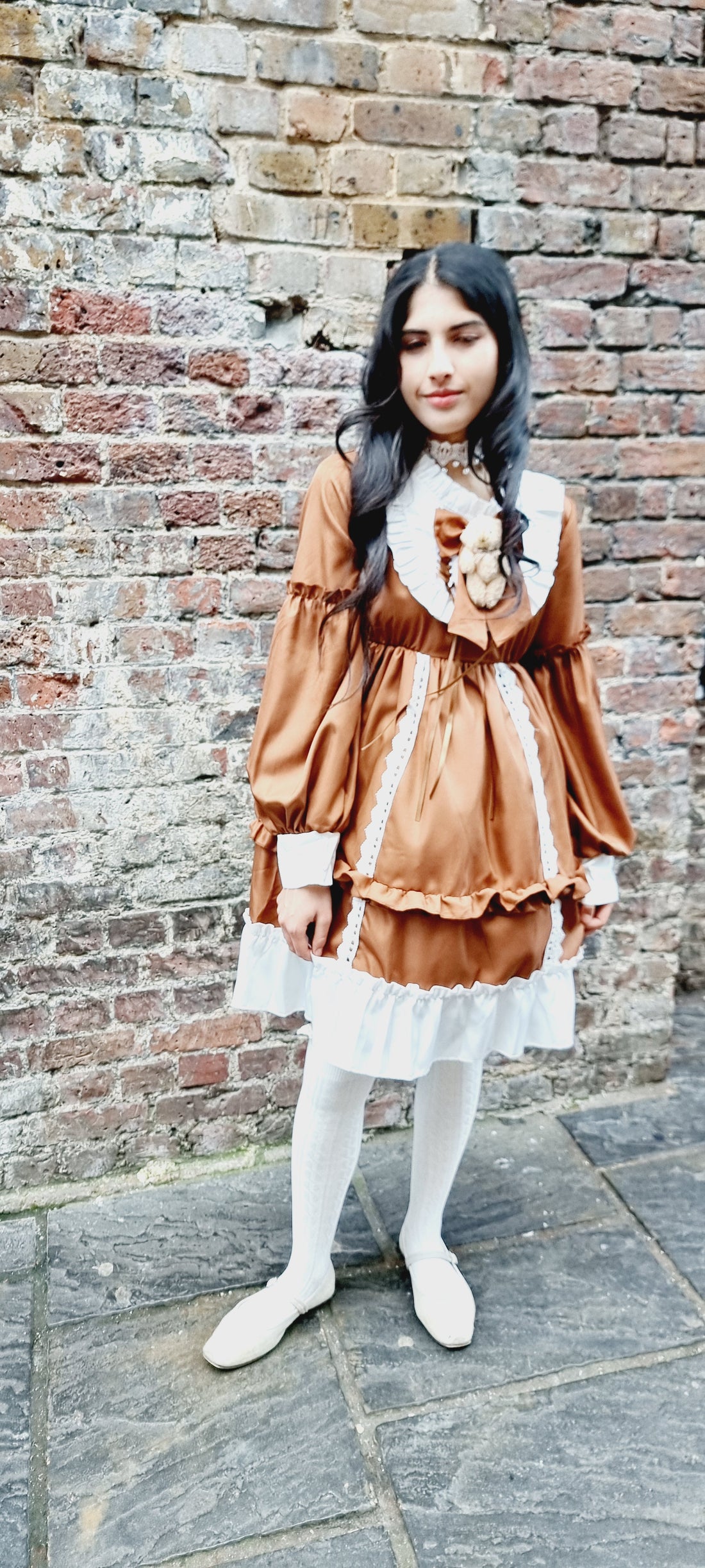 Lolita Dress Brown Long Sleeves