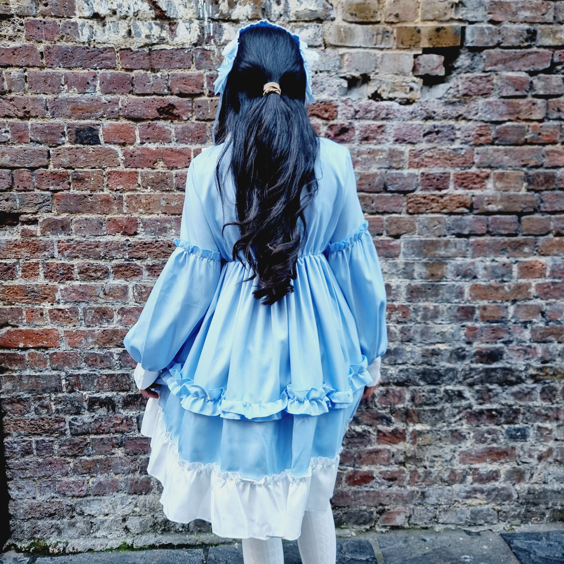 Dreamy Light Blue Long-Sleeve Lolita Dress