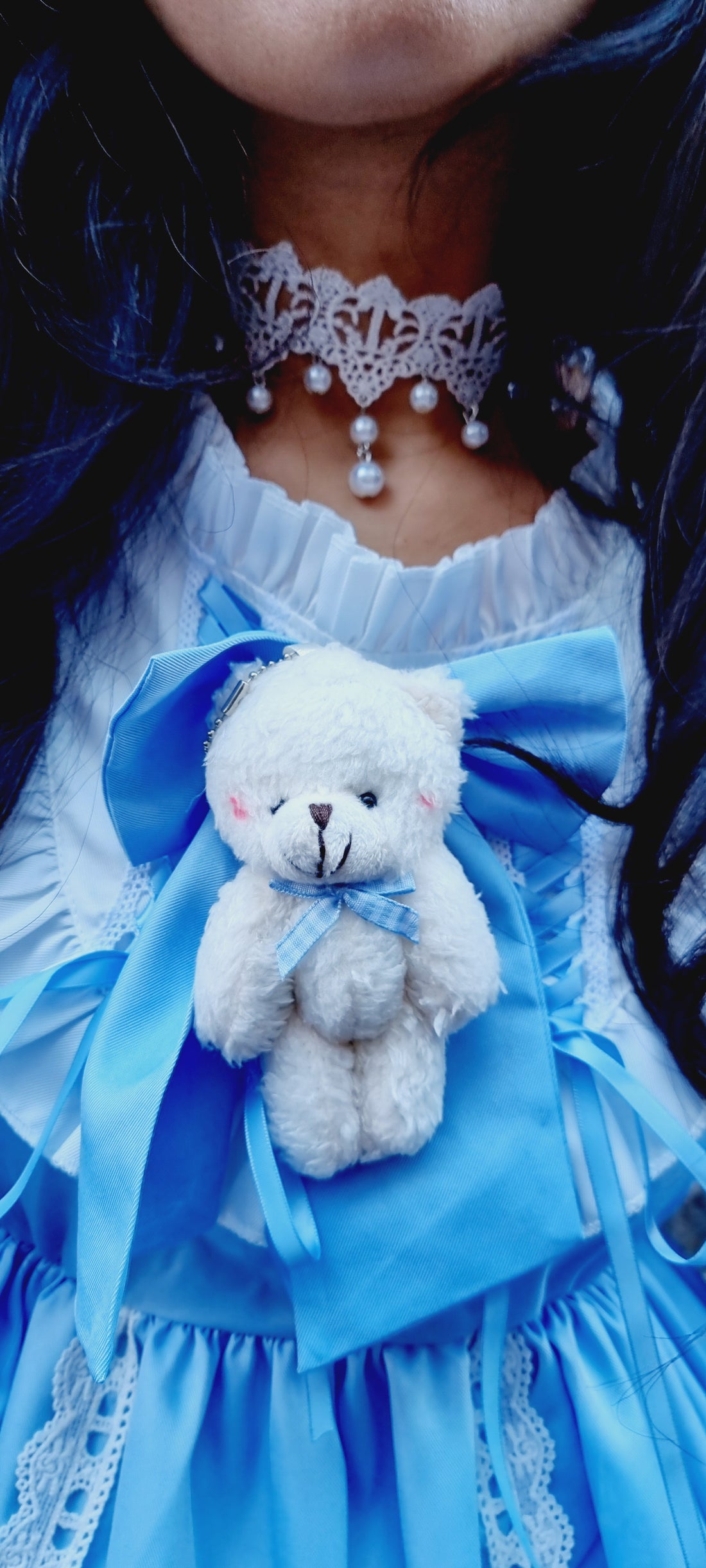 Dreamy Light Blue Long-Sleeve Lolita Dress