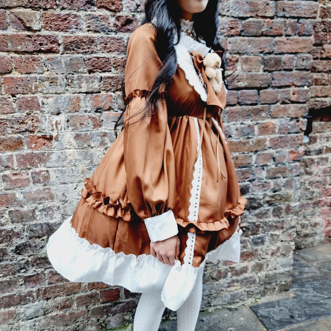 Lolita Dress Brown Long Sleeves