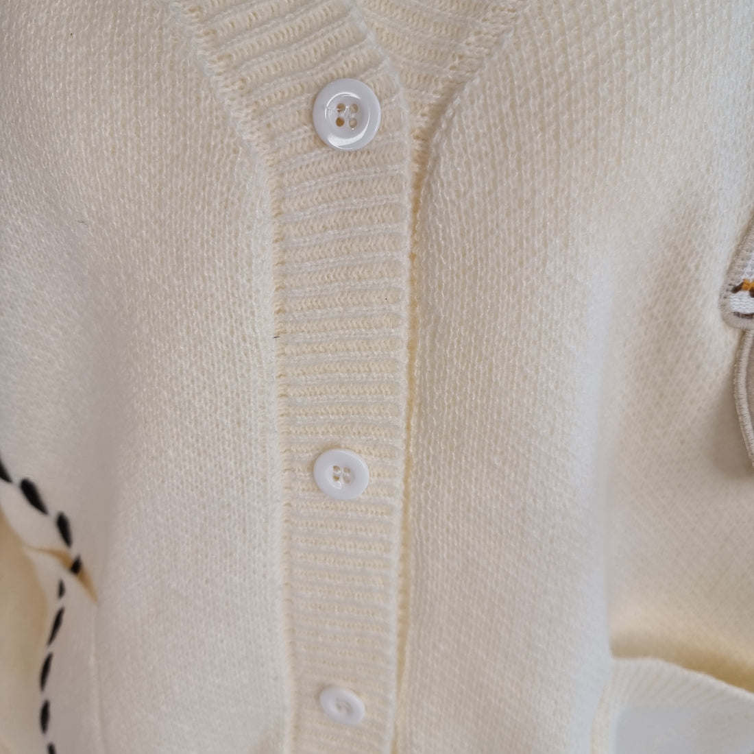 Bunny Buddy Knit Cream Cardigan