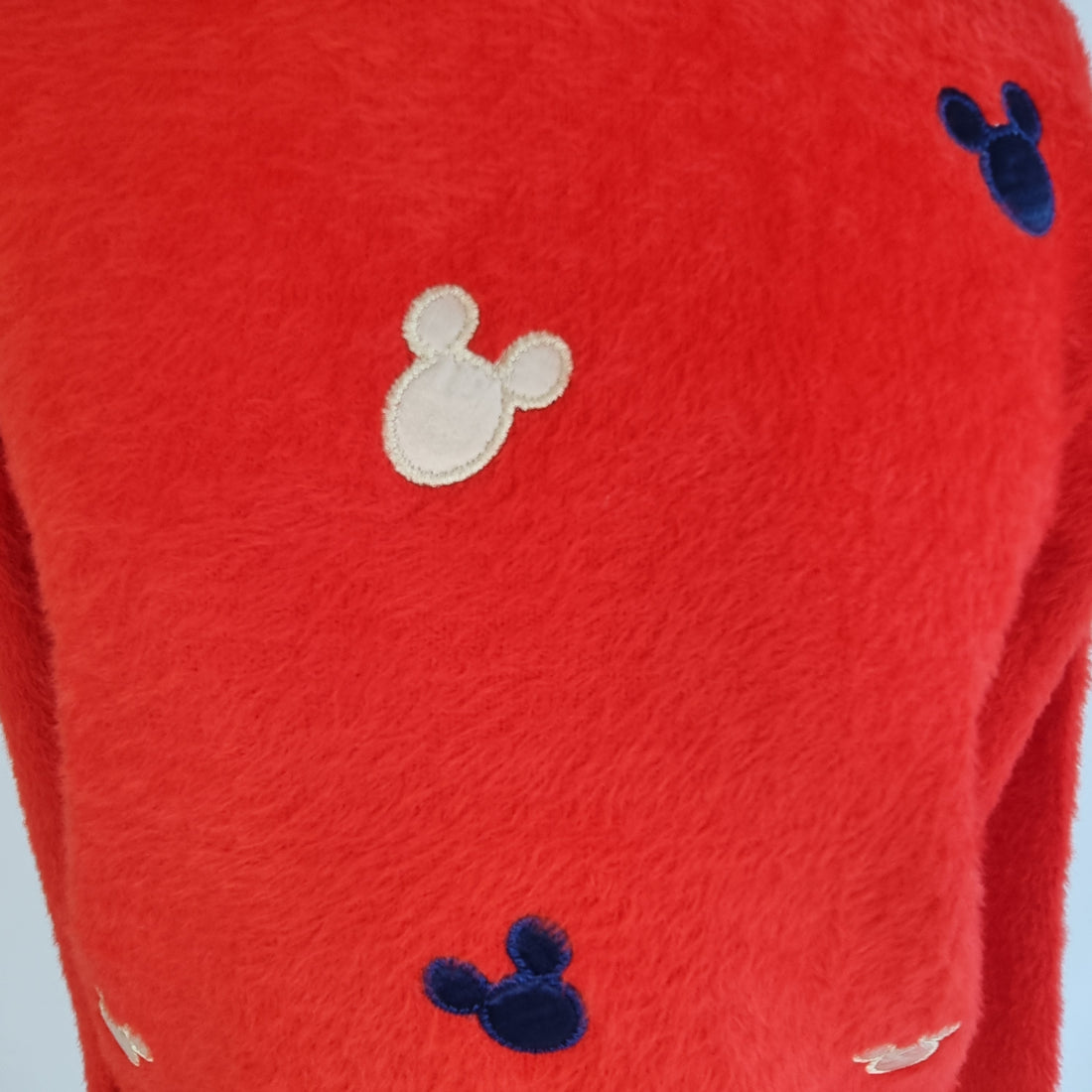 Cozy Mouse Patch Red Sweater