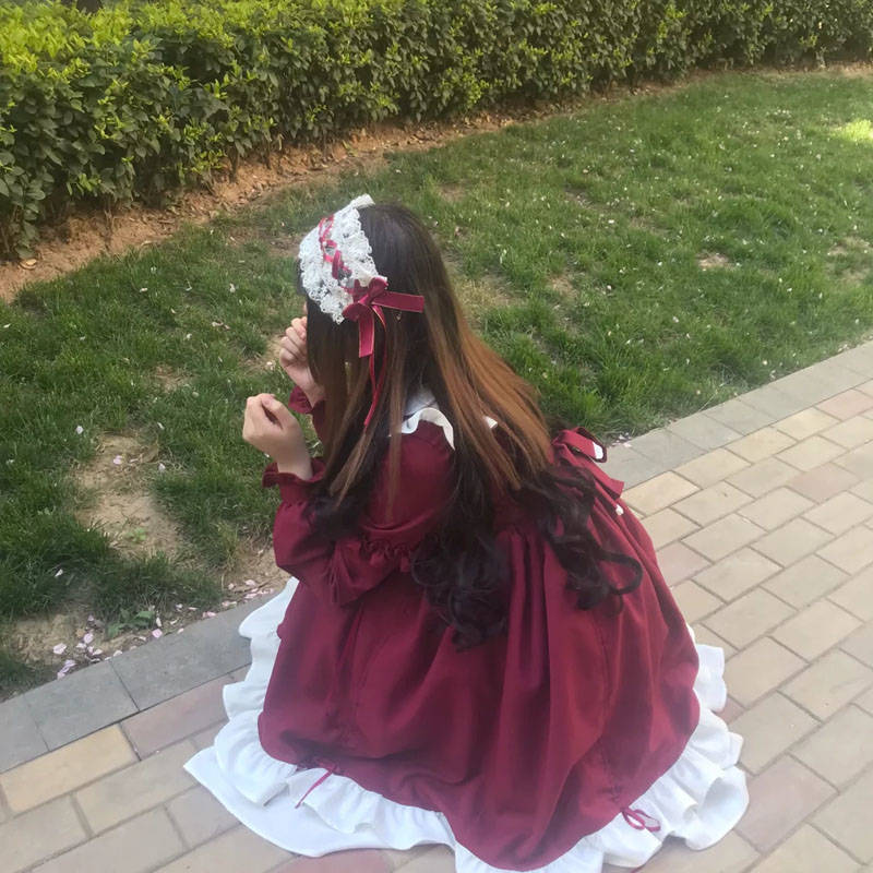 Victorian Charm Burgundy Lolita Dress