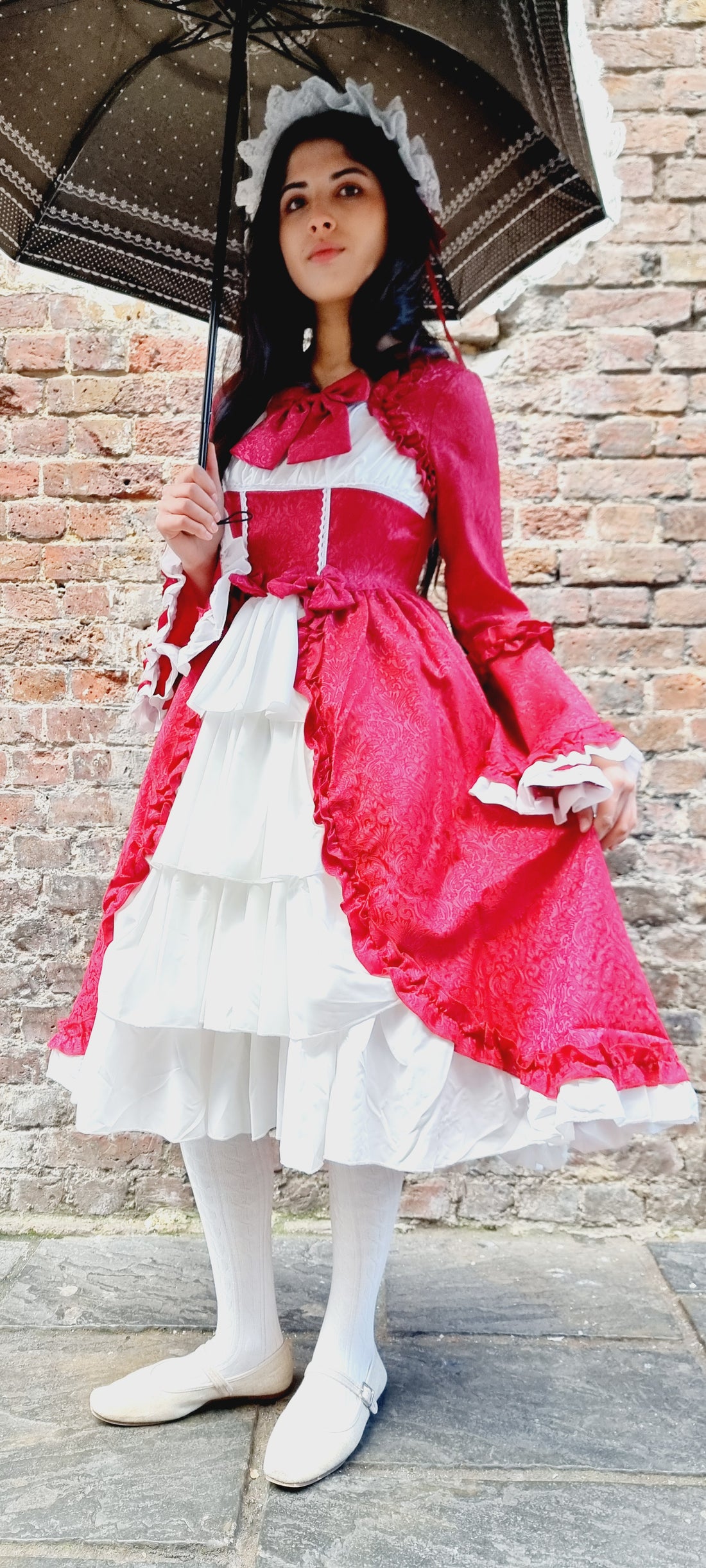 Exquisite Red Ruffled Lolita Dress – A Timeless Classic Dress