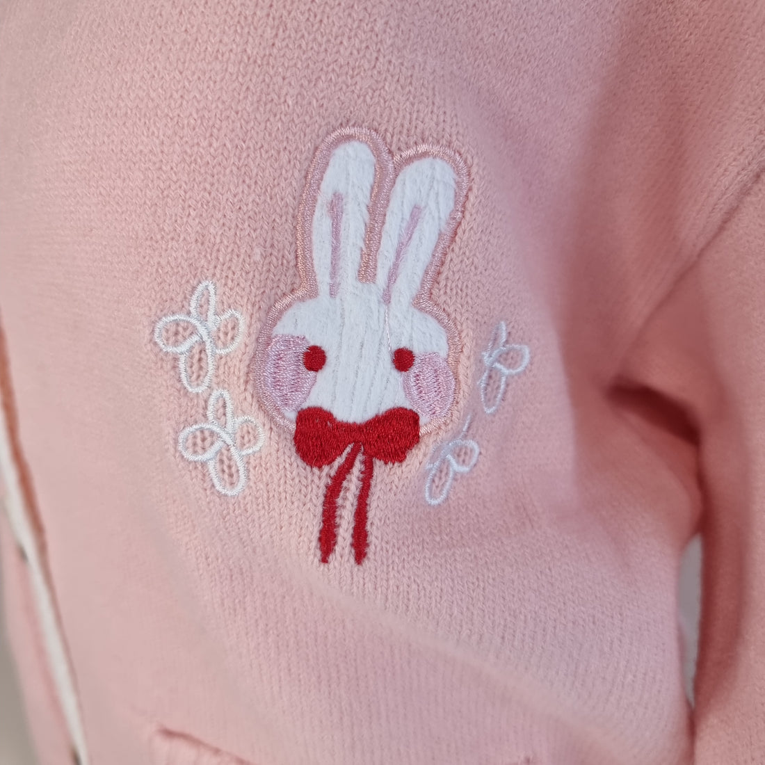 Blush Bunny Charm Pink Cardigan