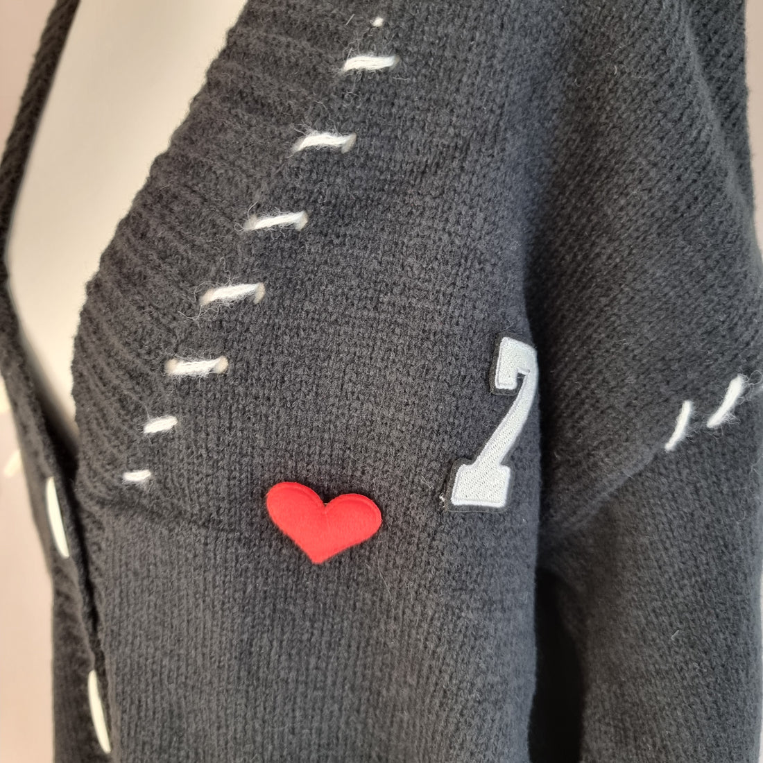 Heartfelt Bunny Love Black Cardigan